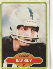 FREE SHIPPING-GOOD-1980 Topps Ray Guy #310 RAIDERS