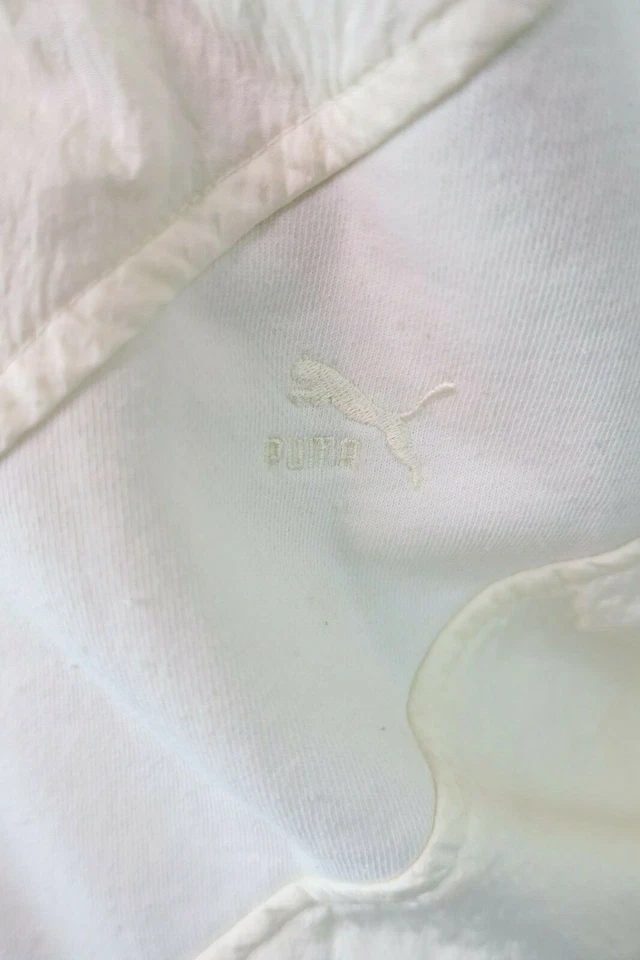 De Colección Años 80 PUMA Marfil Sin usar, en caja, Cortavientos Pista Para Hombres Chaqueta Sudadera Talla M Foto 4 de 4