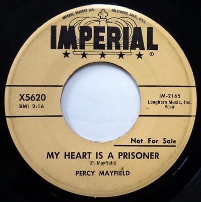 PERCY MAYFIELD r&b 45 My Heart Is a Prisoner ~ Memories IMPERIAL VG+ promo ws457