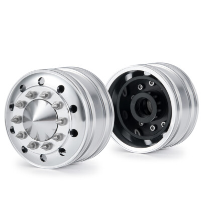 RCBATER For 1/14 RC Tamiya Tractor Truck Bearing Front Wheel Hub Rim Spike Nut