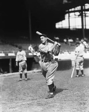 Elwood G English of the Chicago Cubs swinging a bat in 1929 Baseball Old Photo
