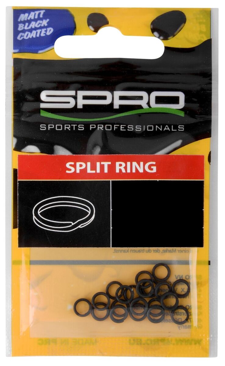 Spro Matt Black Split Ring  alle Größen Sprengring Splitringe