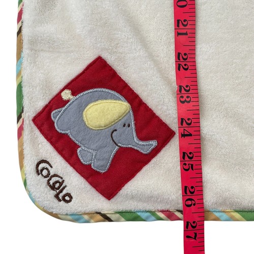 CoCaLo Baby Blanket Pillow & 2 Valances Set of 4 Elephant Zebra Striped - Picture 9 of 16