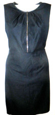 NWOT Tahari Dark Blue Zip Dress Sz 8