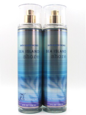 BATH & BODY SEA ISLAND SHORE FRAGRANCE MIST BODY SPRAY 8 FL OZ (LOT OF 2 PCS)