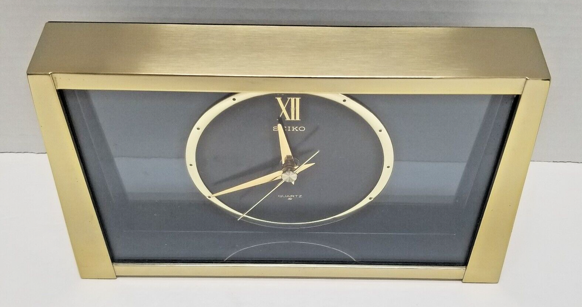 yakko様　オーダー品 Vintage SEIKO Brass and Glass Mantle Clock Model QQZ187G Japan