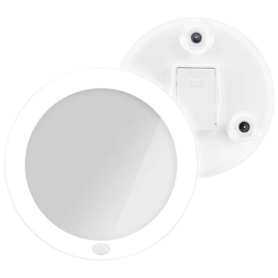 EMKE 5x Magnifying Make Up Shaving Mirror With LED Lights Bathroom Suction Mount