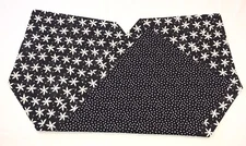 Spring Summer Everyday Black White Flower Polka Dot Table Runner 39”L 15"W