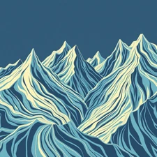 Digital Image Mountains In The Sky PNG printable file