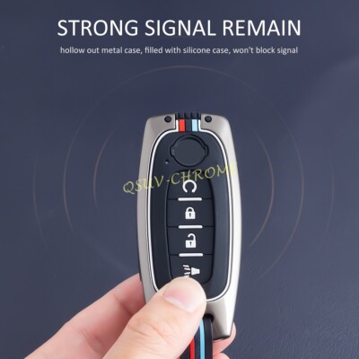 kwmobile autosleutel hoesje compatibel met Nissan 3-Knoppen Ariya B6 B9 X- trail T33 Qashqai hoes - Autosleutel behuizing - Sleuteletui in mat zwart/zwart