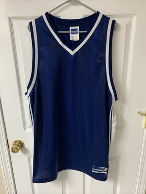 Adidas Men Basketball Jersey Tank Striped XL Blue White RN88387 | eBay