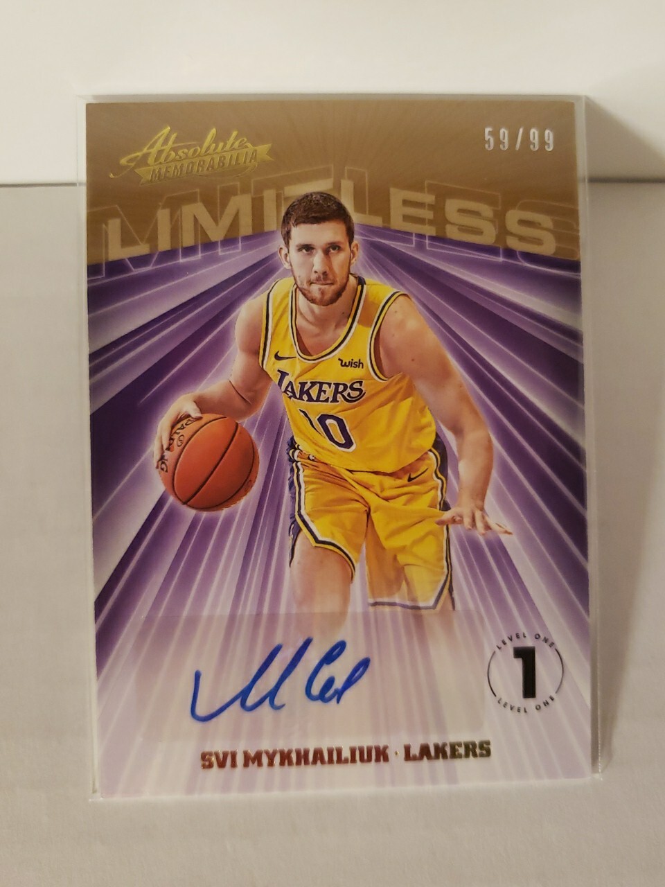 2018-19 Absolute Memorabilia Limitless Rookie-Auto Svi Mykhailiuk 59/99 Jazz