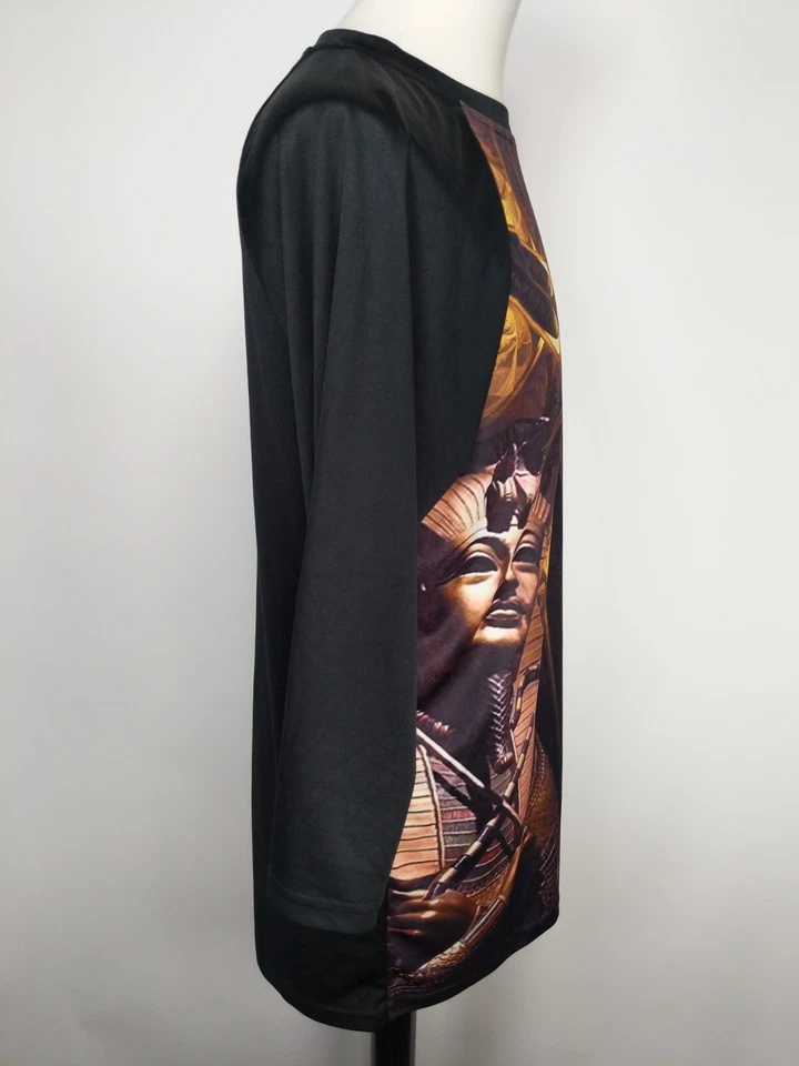 Black Smith Egyptian Pharoah Print Black Pullover T Shirt Size XL - Imagem 3 de 4
