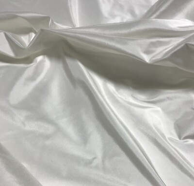 White - 100% Silk Taffeta Fabric