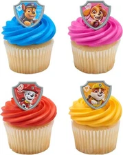 DecoPac Paw Patrol Reporting For Duty Rings, Cupcake Decorations Featuring