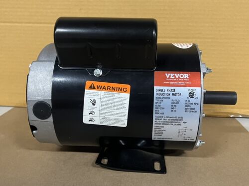 3.7HP Air Compressor Electric Motor 230V 17.2A 3450RPM 56 Frame CW/CCW Rotation - Picture 5 of 8