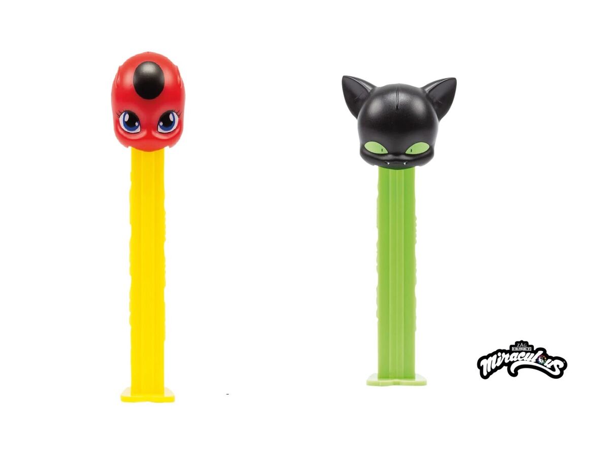 Cat Noir PEZ Dispenser & Candy Refills, Miraculous