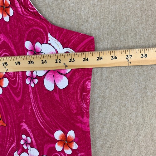 Vintage CZ Cover Up Womens Dress 3X Sequin Pink Floral Tank Slip V Neck - Picture 8 of 19