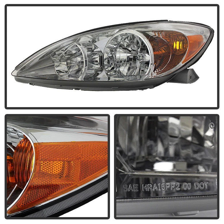 For 2002 2003 2004 Toyota Camry Headlights Headlamps Replacement Lamp Left+Right - Image 2 of 3