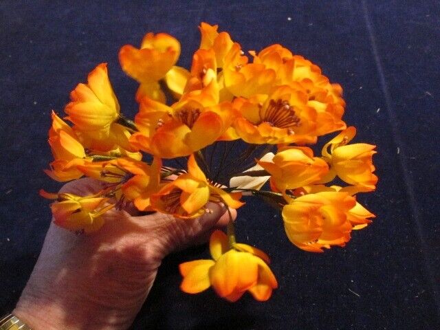 Vtg Millinery Flower Collection Orange Yellow Ran… - image 4