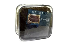 Sure Fit Stretch Suede Bench Seat - Sofa Slipcover - Chocolate (SF34802)