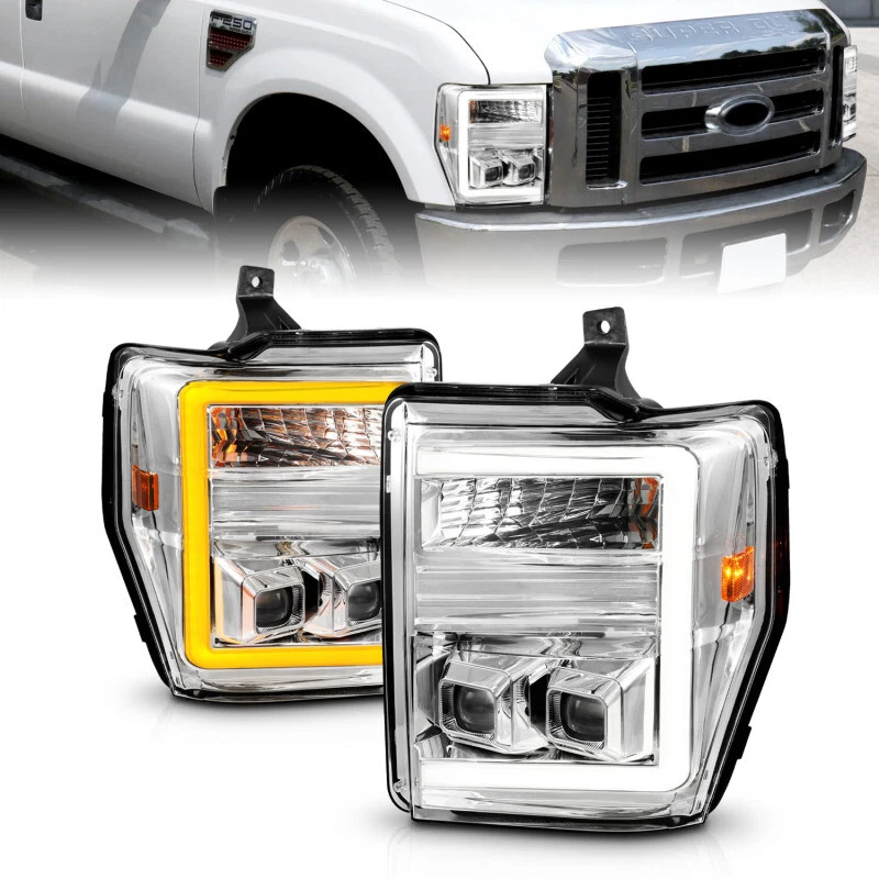 Faros proyectores ANZO para Ford F-250 - F-550 Super Duty 08-10 con barra de luz Foto 2 de 4