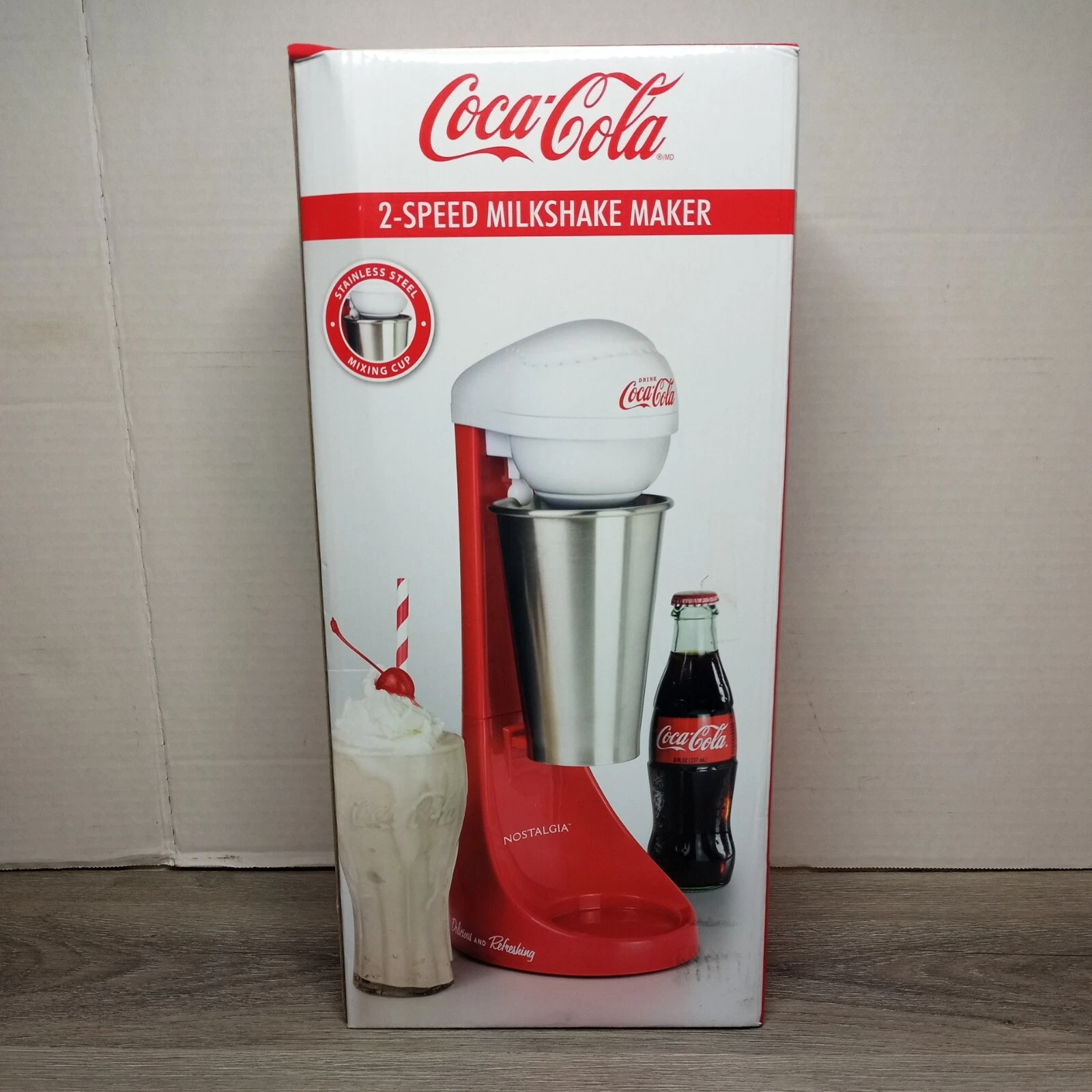Coca-Cola Retro MilkShake Machine, Ice Cream Smoothie Maker Mixer ~ NEW open Box