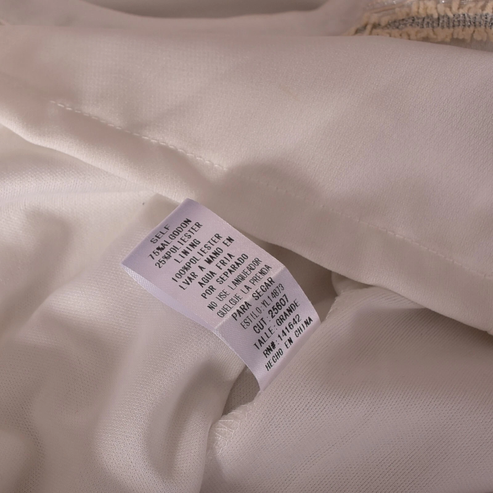 OFF WHITE Mini Abito Ya Los Angeles Bianco Panna Off Taglia Large