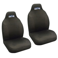 Nfl Seattle Seahawks Car Truck Suv Black Front Bucket Seat Covers Set
