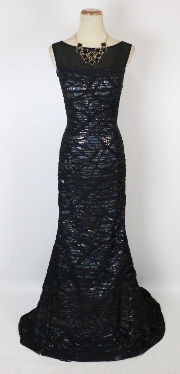 Jovani $550 Black Dress Mermaid Sleeveless Prom Formal Size 4 Long Gown NEW  NWT | eBay