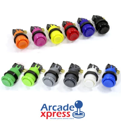 IL Concave Arcade Buttons 28mm Cherry D44X 4.8mm Microswitch Industrias Lorenzo