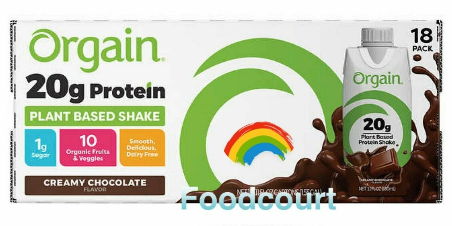 Orgain PlantBased Protein Shake Creamy Chocolate 11 fl oz, 18count eBay