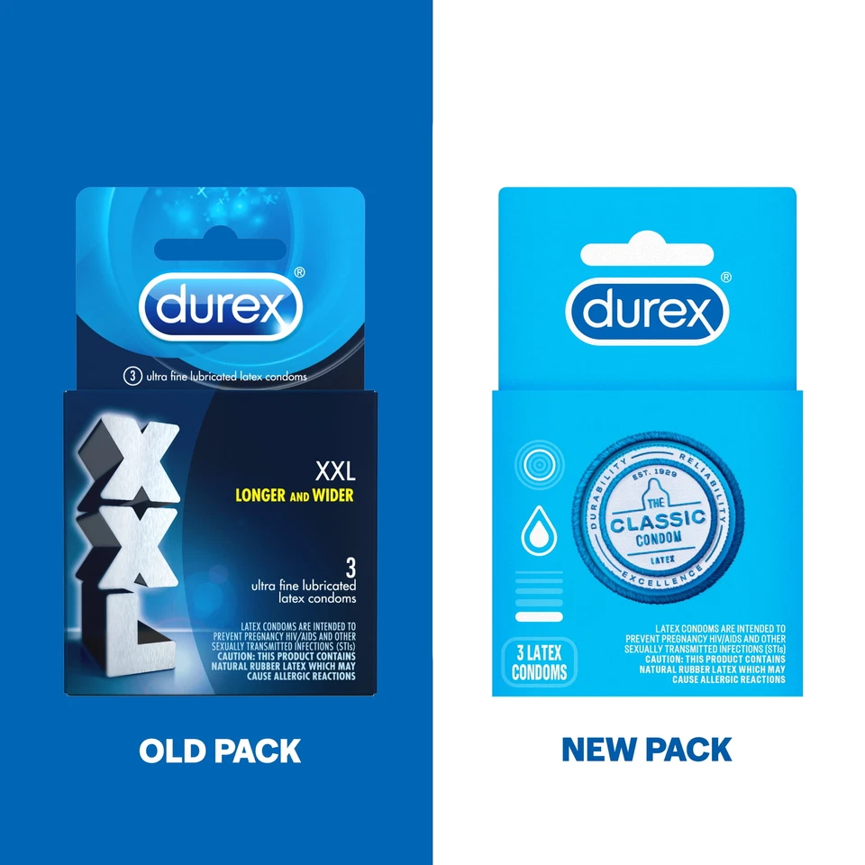 Condones de látex natural XXL, 3 unidades - ultrafinos y lubricados Foto 2 de 4