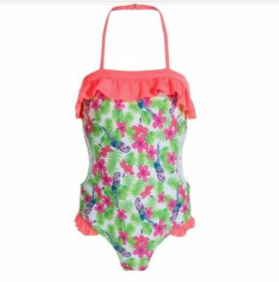 NEW Jantzen girls swimsuit, parrot paradise, one-piece, size 5, retail $48