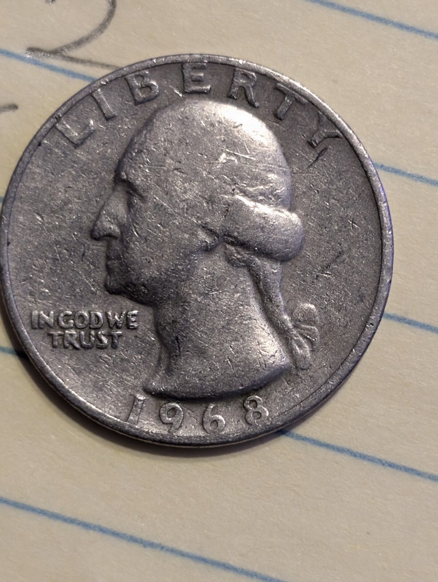 1968年 デンバー mint mark リンカーンセント 1968 Lincoln Penny D Mint Mark - Error in Lettering. Long 9