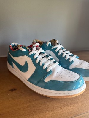 Air Jordan 1 Low SE Barcelona Print Leather Casual Shoes w/o box worn once