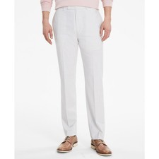 Calvin Klein Men's Slim-Fit Dress Pants Off-White B4HP