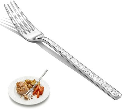 Premium 4-Piece/12-Piece Louise Hammered Fork Set, 18/10 Stainless Ste...