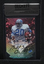 BAS 2008 Icons NFL Legends Silver Die-Cut Billy Sims Seal of Authenticity 3c7