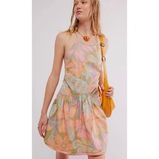 NEW Free People Deserted Island Mini Dress in Rainforest Combo SZ XS