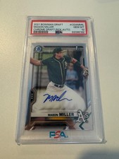 2021 Bowman Draft Chrome Mason Miller Athletics Auto #CDA-MMIL PSA 10 GEM MT