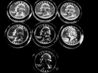 SILVER PROOF QUARTER LOT OF (7) 2 1961, 2 1962, 1963, 2 1964, 90% SILVER