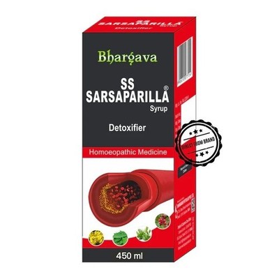Bhargava Homeopathic Sarsaparilla Syrup (450ml)  Effective for Blood Impurities