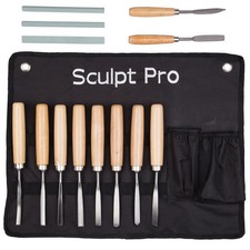 Professional 13 Piece Wood Carving Tools Starter Set - Stainless Steel Chisel...