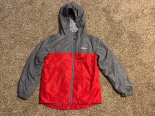 Eddie Bauer Boys 3 In 1 Reversible Jacket Coat Size Small 7 - 8 Grey Red S