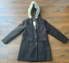 Cat Jack Kid's Girl's Coat Faux Fur, Size L