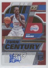 2022 Donruss Elite Turn of the Century Signatures Red 36/49 Elton Brand Auto 8em