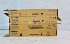 4 Open Genuine Sharp MX-C311, MX-C312 Magenta, Yellow,  Black Toner MX-C40NT MY