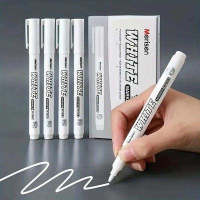 3 pcs White Waterproof Permanent Paint Marker Pens for Metal Wood Fabric
