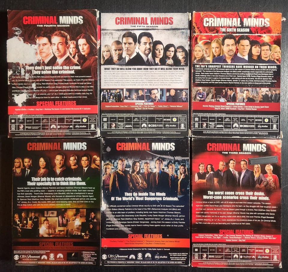 CRIMINAL MINDS DVD COLLECTION COMPLETE SEASONS 1 2 3 4 5 6  BOX SETS GD Foto 2 de 4